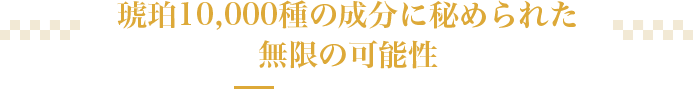 琥珀10,000種の成分に秘められた無限の可能性